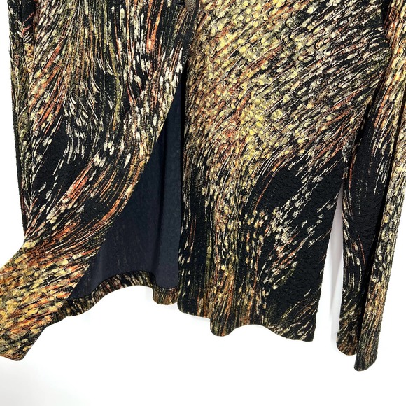 Coldwater Creek Womens Size Small Metallic Gold Long Sleeve Blouse Shirt Top - Picture 7 of 9